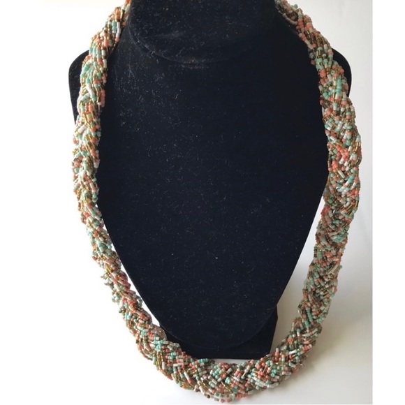 Braided Bead Women’s Multicolored 26 in Rope Necklace - Picture 3 of 7